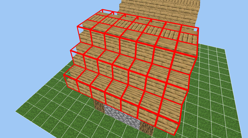 マイクラで村人の家を作る建築手順を記したスクリーンショット（ステップ28）