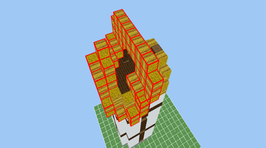 マイクラで村人の家を作る建築手順を記したスクリーンショット（ステップ51）